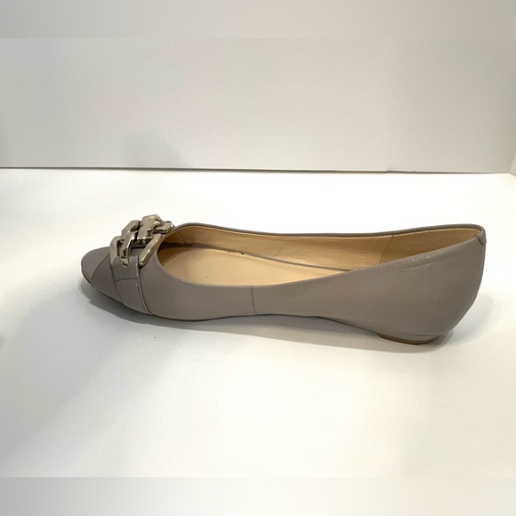 Nine West Gray Amedea Peep-Toe Ballet Flats Size 7 - Picture 7 of 11